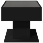 Mesa de centro con LED madera de ingeniería negro 70x50x45 cm de , Mesas de centro - Ref: Foro24-847533, Precio: 121,75 €, De...