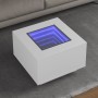 Mesa de centro con luz LED madera ingeniería blanca 60x60x40 cm de , Mesas de centro - Ref: Foro24-847567, Precio: 115,48 €, ...