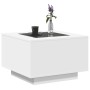 Mesa de centro con luz LED madera ingeniería blanca 60x60x40 cm de , Mesas de centro - Ref: Foro24-847567, Precio: 115,48 €, ...