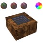 Mesa de centro y LED madera ingeniería roble ahumado 60x60x40cm de , Mesas de centro - Ref: Foro24-847571, Precio: 120,62 €, ...