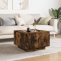 Mesa de centro y LED madera ingeniería roble ahumado 60x60x40cm de , Mesas de centro - Ref: Foro24-847571, Precio: 120,62 €, ...