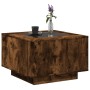 Mesa de centro y LED madera ingeniería roble ahumado 60x60x40cm de , Mesas de centro - Ref: Foro24-847571, Precio: 120,62 €, ...