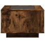 Mesa de centro y LED madera ingeniería roble ahumado 60x60x40cm de , Mesas de centro - Ref: Foro24-847571, Precio: 120,62 €, ...