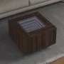 Mesa de centro y LED madera ingeniería marrón roble 60x60x40 cm de , Mesas de centro - Ref: Foro24-847573, Precio: 117,02 €, ...