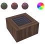 Mesa de centro y LED madera ingeniería marrón roble 60x60x40 cm de , Mesas de centro - Ref: Foro24-847573, Precio: 118,93 €, ...