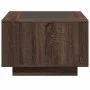 Mesa de centro y LED madera ingeniería marrón roble 60x60x40 cm de , Mesas de centro - Ref: Foro24-847573, Precio: 117,02 €, ...