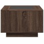 Mesa de centro y LED madera ingeniería marrón roble 60x60x40 cm de , Mesas de centro - Ref: Foro24-847573, Precio: 118,93 €, ...