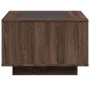 Mesa de centro y LED madera ingeniería marrón roble 60x60x40 cm de , Mesas de centro - Ref: Foro24-847573, Precio: 118,93 €, ...
