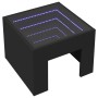 Mesita de noche con Infinity LED negro 40x40x30 cm de , Mesitas de noche - Ref: Foro24-3284071, Precio: 65,07 €, Descuento: %