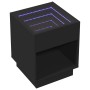 Mesita de noche con Infinity LED negra 40x40x50 cm de , Mesitas de noche - Ref: Foro24-3284078, Precio: 69,32 €, Descuento: %