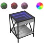 Mesa de centro con Infinity LED gris Sonoma 40x40x49 cm de , Mesitas de noche - Ref: Foro24-3284099, Precio: 68,24 €, Descuen...