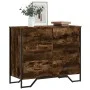 Cajonera de madera de ingeniería roble ahumado 91x35,5x74,5 cm de , Cajoneras - Ref: Foro24-3295304, Precio: 144,74 €, Descue...