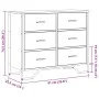 Cajonera de madera de ingeniería roble ahumado 91x35,5x74,5 cm de , Cajoneras - Ref: Foro24-3295304, Precio: 144,74 €, Descue...