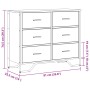 Cajonera de madera de ingeniería roble ahumado 91x35,5x74,5 cm de , Cajoneras - Ref: Foro24-3295304, Precio: 146,91 €, Descue...