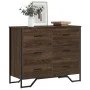 Cajonera de madera de ingeniería marrón roble 91x35,5x74,5 cm de , Cajoneras - Ref: Foro24-3295306, Precio: 123,66 €, Descuen...