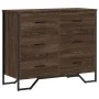 Cajonera de madera de ingeniería marrón roble 91x35,5x74,5 cm de , Cajoneras - Ref: Foro24-3295306, Precio: 123,66 €, Descuen...