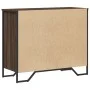 Cajonera de madera de ingeniería marrón roble 91x35,5x74,5 cm de , Cajoneras - Ref: Foro24-3295306, Precio: 123,66 €, Descuen...