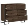 Cajonera de madera de ingeniería marrón roble 91x35,5x74,5 cm de , Cajoneras - Ref: Foro24-3295306, Precio: 123,66 €, Descuen...