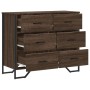 Cajonera de madera de ingeniería marrón roble 91x35,5x74,5 cm de , Cajoneras - Ref: Foro24-3295306, Precio: 128,65 €, Descuen...