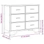 Cajonera de madera de ingeniería marrón roble 91x35,5x74,5 cm de , Cajoneras - Ref: Foro24-3295306, Precio: 123,66 €, Descuen...