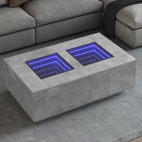 Mesa de centro con Infinity LED gris hormigón 116x69x40 cm de , Mesas de centro - Ref: Foro24-3284059, Precio: 217,15 €, Desc...