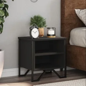 Mesita de noche madera de ingeniería negra 40x30x40 cm by , Nightstands - Ref: Foro24-848494, Price: 37,15 €, Discount: %