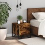 Mesita de noche madera de ingeniería roble ahumado 40x30x40 cm de , Mesitas de noche - Ref: Foro24-848518, Precio: 36,51 €, D...