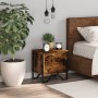 Mesita de noche madera de ingeniería roble ahumado 40x30x40 cm de , Mesitas de noche - Ref: Foro24-848518, Precio: 36,51 €, D...