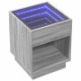 Mesa de centro con Infinity LED gris Sonoma 40x40x50 cm de , Mesas de centro - Ref: Foro24-847649, Precio: 72,72 €, Descuento: %