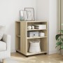 Mesa auxiliar con ruedas madera ingeniería Sonoma 55x60x78 cm de , Armarios archivadores - Ref: Foro24-853157, Precio: 89,13 ...