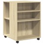 Mesa auxiliar con ruedas madera ingeniería Sonoma 55x60x78 cm de , Armarios archivadores - Ref: Foro24-853157, Precio: 89,13 ...