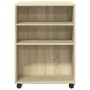 Mesa auxiliar con ruedas madera ingeniería Sonoma 55x60x78 cm de , Armarios archivadores - Ref: Foro24-853157, Precio: 89,13 ...