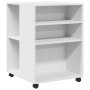 Mesa auxiliar con ruedas madera ingeniería blanco 55x60x78 cm de , Armarios archivadores - Ref: Foro24-853155, Precio: 88,87 ...