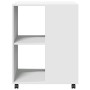Mesa auxiliar con ruedas madera ingeniería blanco 55x60x78 cm de , Armarios archivadores - Ref: Foro24-853155, Precio: 88,87 ...