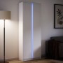 Aparador con LED madera de ingeniería blanco 74x32,5x200 cm de , Aparadores - Ref: Foro24-3307891, Precio: 164,84 €, Descuent...
