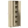 Aparador con LED madera ingeniería roble Sonoma 74x32,5x200 cm de , Aparadores - Ref: Foro24-3307893, Precio: 145,25 €, Descu...