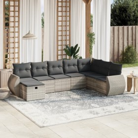 Set de sofás de jardín 8 pzas y cojines ratán sintético gris de , Conjuntos de jardín - Ref: Foro24-3264208, Precio: 561,79 €...