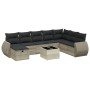 Set de sofás de jardín 8 pzas y cojines ratán sintético gris de , Conjuntos de jardín - Ref: Foro24-3264208, Precio: 561,79 €...