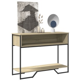 Mesa consola madera de ingeniería roble Sonoma 100x35x74,5 cm de , Mesas auxiliares - Ref: Foro24-848530, Precio: 52,27 €, De...