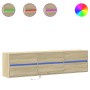 Mueble de TV de pared con LED roble Sonoma 180x31x45 cm de , Muebles TV - Ref: Foro24-3307935, Precio: 157,25 €, Descuento: %