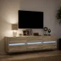 Mueble de TV de pared con LED roble Sonoma 180x31x45 cm de , Muebles TV - Ref: Foro24-3307935, Precio: 155,12 €, Descuento: %