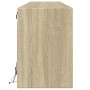 Mueble de TV de pared con LED roble Sonoma 180x31x45 cm de , Muebles TV - Ref: Foro24-3307935, Precio: 157,25 €, Descuento: %