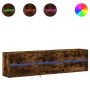 Mueble de TV de pared con LED roble ahumado 180x31x45 cm de , Muebles TV - Ref: Foro24-3307937, Precio: 126,19 €, Descuento: %
