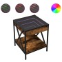 Mesa de centro con Infinity LED roble ahumado 40x40x49 cm de , Mesas de centro - Ref: Foro24-847694, Precio: 65,28 €, Descuen...