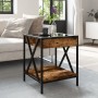 Mesa de centro con Infinity LED roble ahumado 40x40x49 cm de , Mesas de centro - Ref: Foro24-847694, Precio: 65,28 €, Descuen...