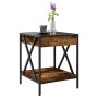 Mesa de centro con Infinity LED roble ahumado 40x40x49 cm de , Mesas de centro - Ref: Foro24-847694, Precio: 65,28 €, Descuen...