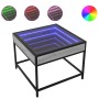 Mesa de centro con Infinity LED gris Sonoma 50x50x41 cm de , Mesas de centro - Ref: Foro24-847680, Precio: 70,18 €, Descuento: %