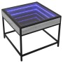 Mesa de centro con Infinity LED gris Sonoma 50x50x41 cm de , Mesas de centro - Ref: Foro24-847680, Precio: 70,18 €, Descuento: %