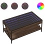 Mesa de centro con Infinity LED marrón roble 90x50x38 cm de , Mesas de centro - Ref: Foro24-847711, Precio: 100,87 €, Descuen...