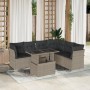 Set de sofás de jardín 7 pzas con cojines ratán PE gris claro de , Conjuntos de jardín - Ref: Foro24-3266612, Precio: 543,63 ...